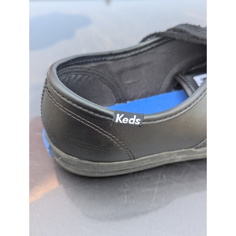 Minimalist Keds Black Champion Leather Sneakers Size 7.5 Capsule Casual Shoes - Picture 7 of 9
